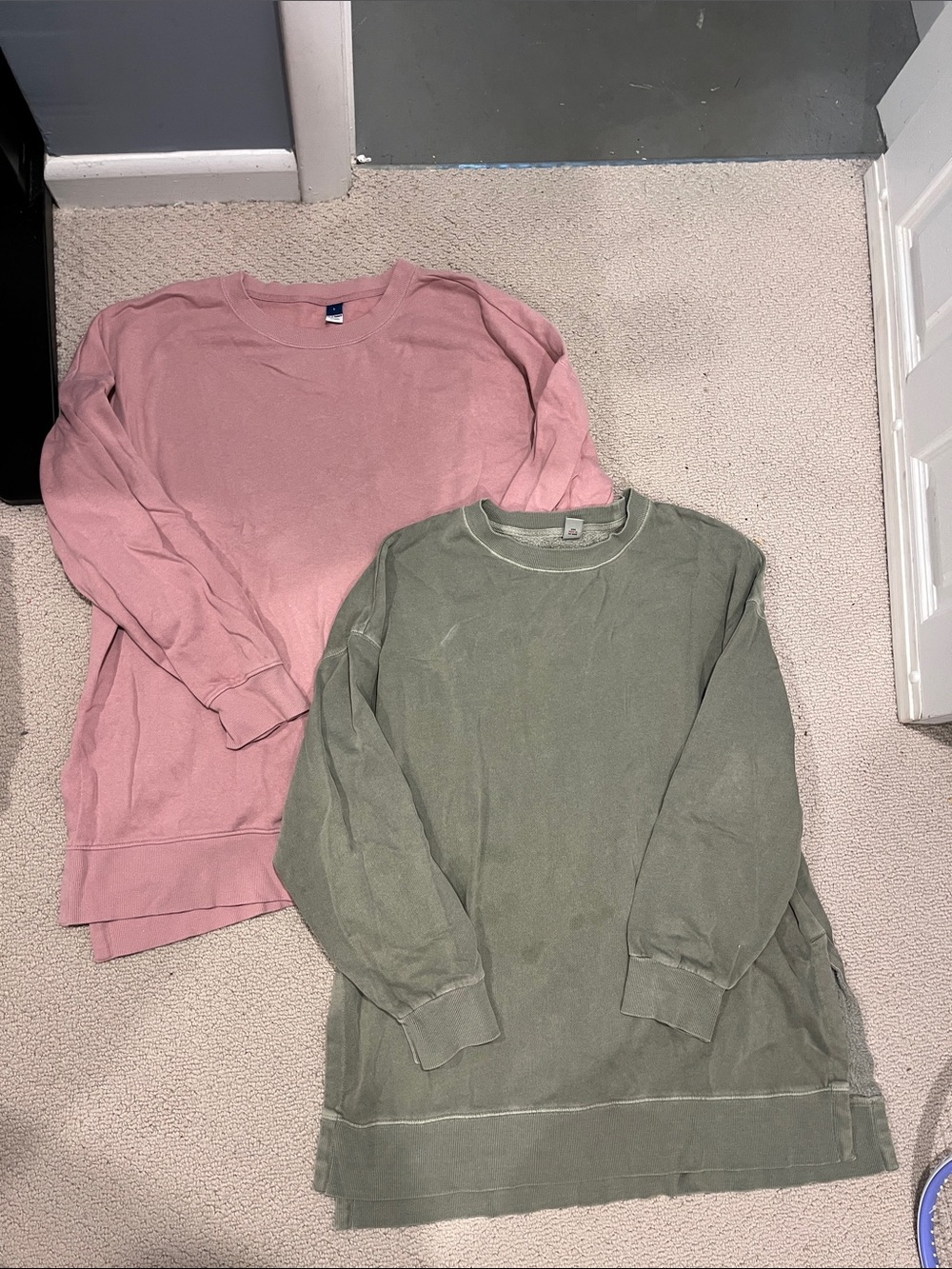Old Navy Women’s Soft Crewneck Sweatshirts - Dusty Rose & Olive